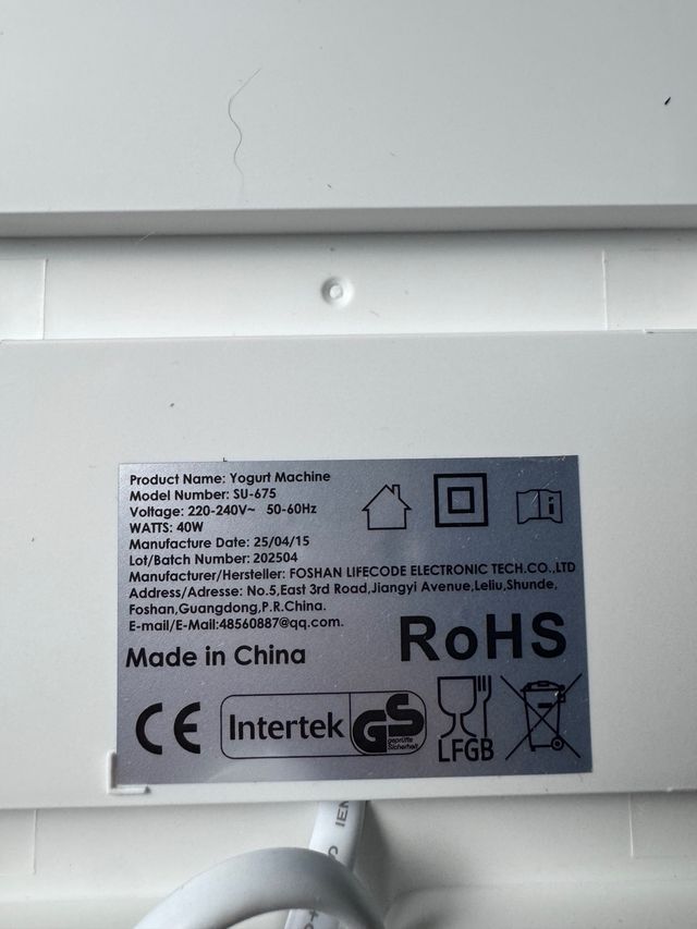 Máquina de yogur SU-675