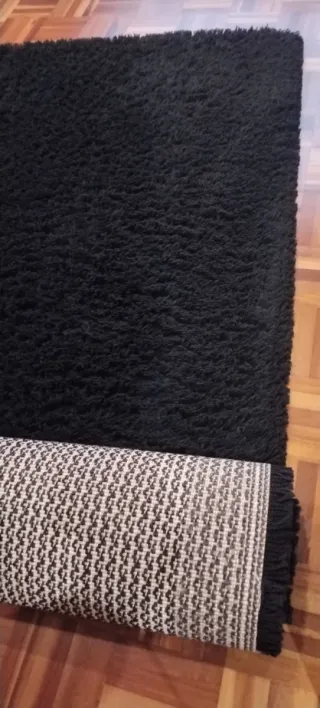 Alfombras de lana negras