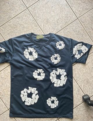 Maglia blu denim tears