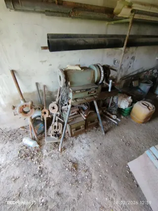 Roscadora Virax 604 con todos los accesorios.