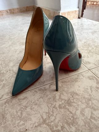 Tacones Christian Louboutin Azul Teal