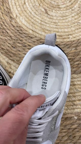 Zapatillas Bikkembergs Plata y Blanco