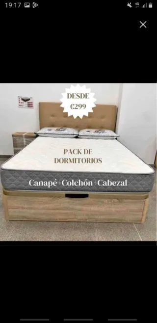 Canapé abatible y colchón