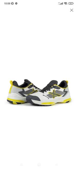 Zapatillas Munich grises, blancas y amarillas