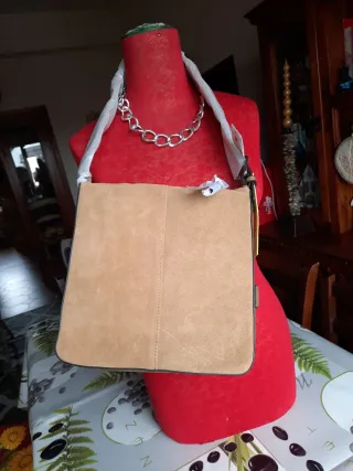 Borsa camoscio e pelle nuova