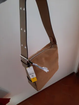 Borsa camoscio e pelle nuova