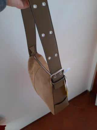 Borsa camoscio e pelle nuova