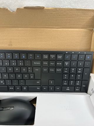 Teclado y Ratón Inalámbricos USB Negro