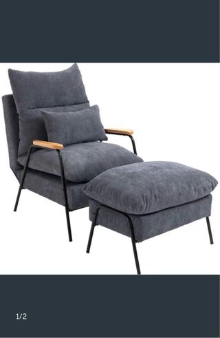 Sillón relax gris con reposapiés nuevo!