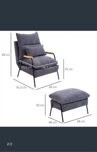 Sillón relax gris con reposapiés nuevo!