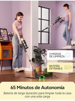 Aspiradora Escoba sin Cable 50Kpa 65Min