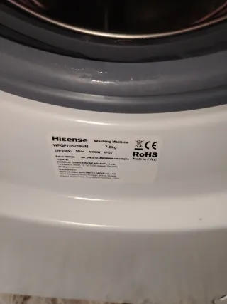 Lavadora Hisense 7kg Steam Inverter