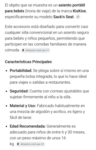 Silla portátil para bebés