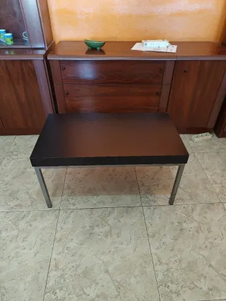 Mesa auxiliar madera y metal