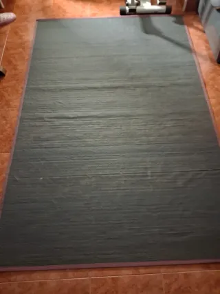 Alfombra de vinilo madera beige y marrón