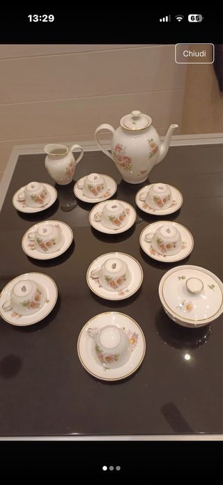 Servizio caffè Richard Ginori vintage 8 tazzine