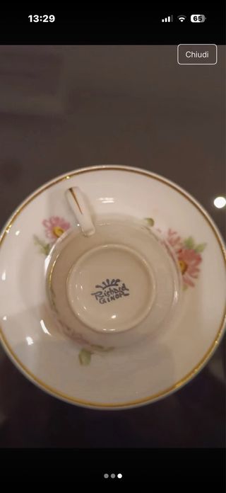 Servizio caffè Richard Ginori vintage 8 tazzine