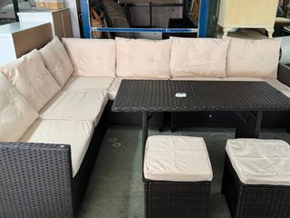 Conjunto Rinconera Marrón y Beige