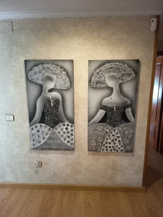 Cuadros decorativos mujer con sombrero