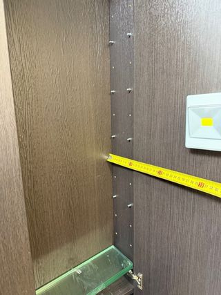 Mueble auxiliar baño madera y plástico