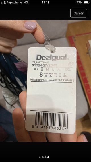 Camiseta Desigual Talla Única Multicolor