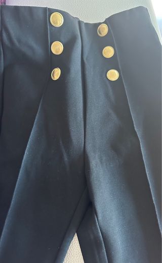 Leggings Zara negros botones dorados de Talla XS