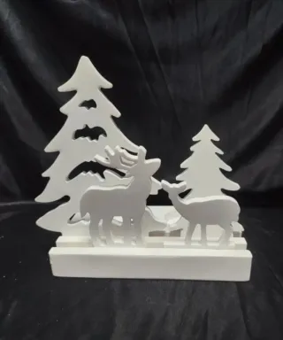 Portavelas Invierno Ciervo y Pino