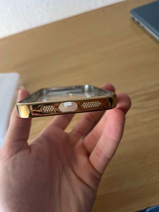 Funda iPhone 13/14 Transparente Dorada