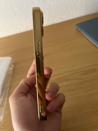 Funda iPhone 13/14 Transparente Dorada