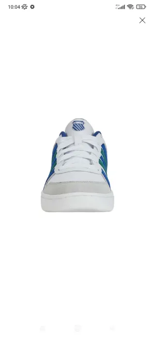Zapatillas K-Swiss Blancas Rayas Azul/Verde