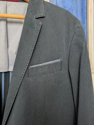 Americana casual azul con coderas