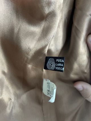 Abrigo Lana Virgen El Corte Inglés Beige/Gris