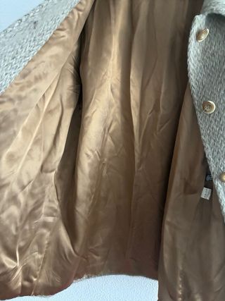 Abrigo Lana Virgen El Corte Inglés Beige/Gris