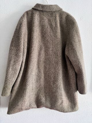 Abrigo Lana Virgen El Corte Inglés Beige/Gris