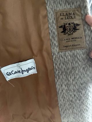Abrigo Lana Virgen El Corte Inglés Beige/Gris