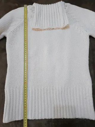 Jersey cuello alto blanco Pull&Bear Talla XS