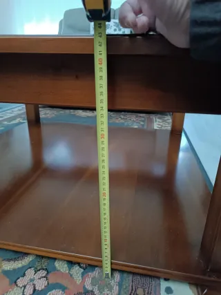 Mesa baja de centro (madera y cristal)