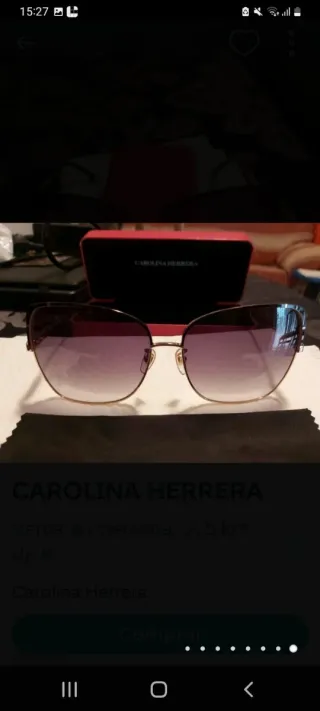 Gafas de sol Carolina Herrera doradas