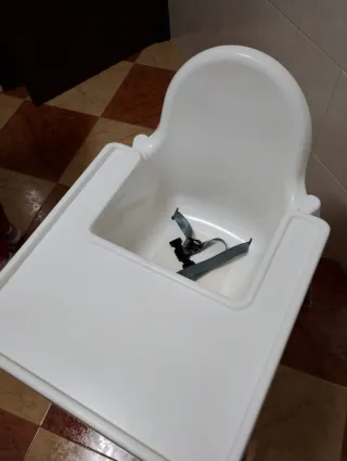 Trona para comer niños blanca