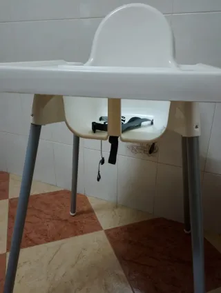 Trona para comer niños blanca