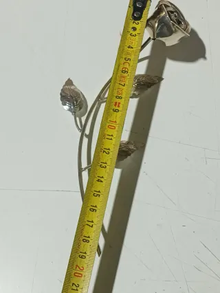 Lote Rosa y Margarita Metal Plata