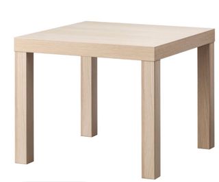Mesa auxiliar Lack Ikea madera clara