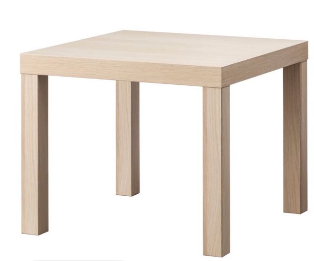 Mesa auxiliar Lack Ikea madera clara