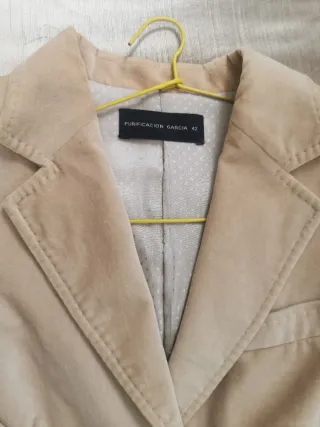 Chaqueta Purificación García Beige Talla M