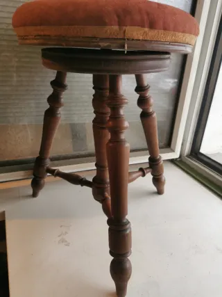 Taburete de piano francés elevable