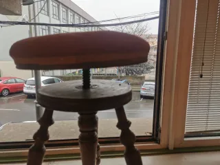 Taburete de piano francés elevable