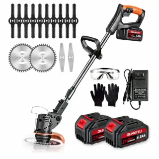 Desbrozadora Eléctrica 2 Baterías y Accesorios