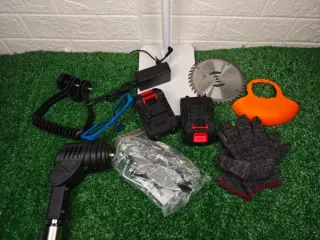 Desbrozadora Eléctrica 2 Baterías y Accesorios