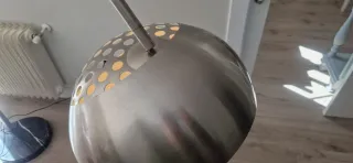 Lámpara de arco pie mármol y metal