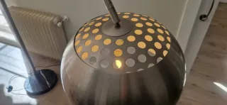 Lámpara de arco pie mármol y metal